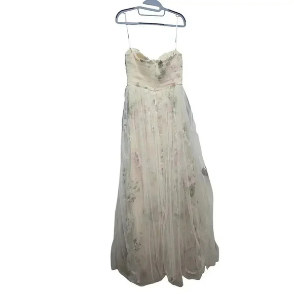 Maniju Ellen Floral Tulle Maxi Dress Bridal Size M - Picture 7 of 8